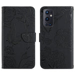 Custodia per cellulare in pelle goffrata con peonia a farfalla, For OnePlus 9, For OnePlus 9 Pro, For OnePlus 10 Pro