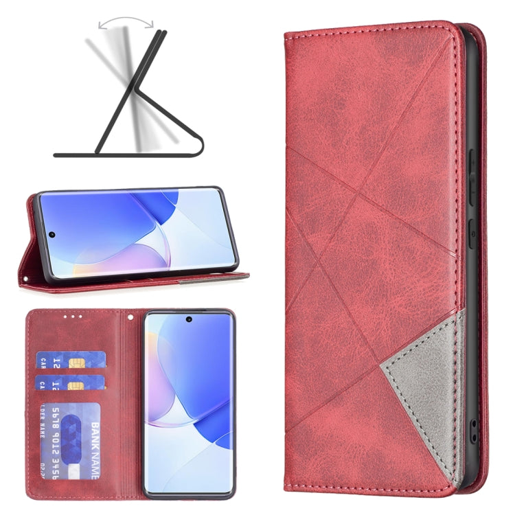 Custodia per telefono in pelle magnetica invisibile prismatica, For Honor 50 / Huawei nova 9, For Honor 50 Lite / Huawei nova 8i, For Motorola Moto E40 / E30, For Motorola Moto G22