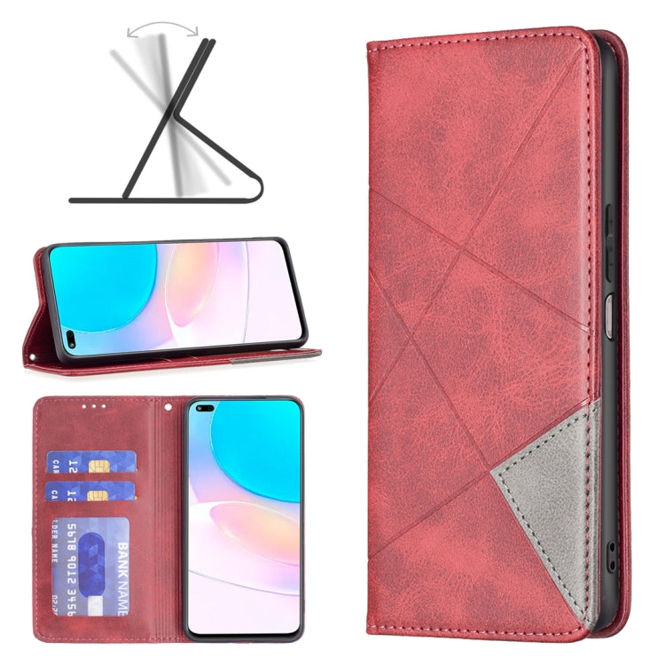 Custodia per telefono in pelle magnetica invisibile prismatica, For Honor 50 / Huawei nova 9, For Honor 50 Lite / Huawei nova 8i, For Motorola Moto E40 / E30, For Motorola Moto G22
