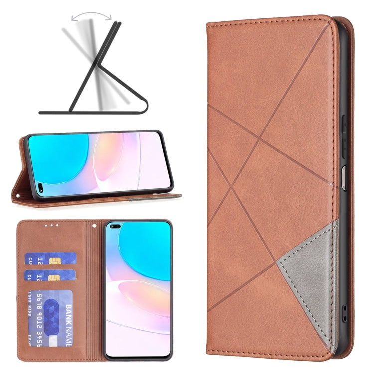 Custodia per telefono in pelle magnetica invisibile prismatica, For Honor 50 / Huawei nova 9, For Honor 50 Lite / Huawei nova 8i, For Motorola Moto E40 / E30, For Motorola Moto G22