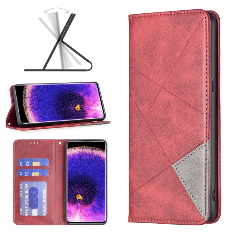 Custodia per telefono in pelle magnetica invisibile prismatica, For Motorola Moto G200 5G / Edge S30 5G, For OPPO A96 5G, For OPPO Find X5, For OPPO Realme 9 Pro