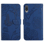 Custodia per cellulare in pelle goffrata con peonia a farfalla, For Samsung Galaxy A01, For Samsung Galaxy A02s, For Samsung Galaxy A02s EU Version, For Samsung Galaxy A03 164mm