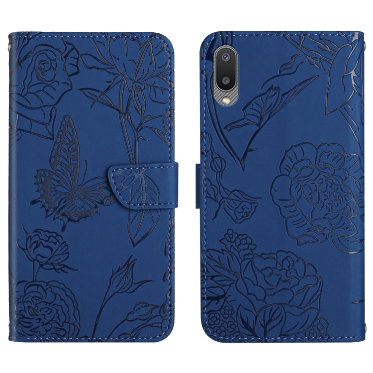 Custodia per cellulare in pelle goffrata con peonia a farfalla, For Samsung Galaxy A01, For Samsung Galaxy A02s, For Samsung Galaxy A02s EU Version, For Samsung Galaxy A03 164mm