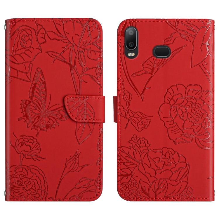 Custodia per cellulare in pelle goffrata con peonia a farfalla, For Samsung Galaxy A10s, For Samsung Galaxy A12, For Samsung Galaxy A13 4G, For Samsung Galaxy A13 5G