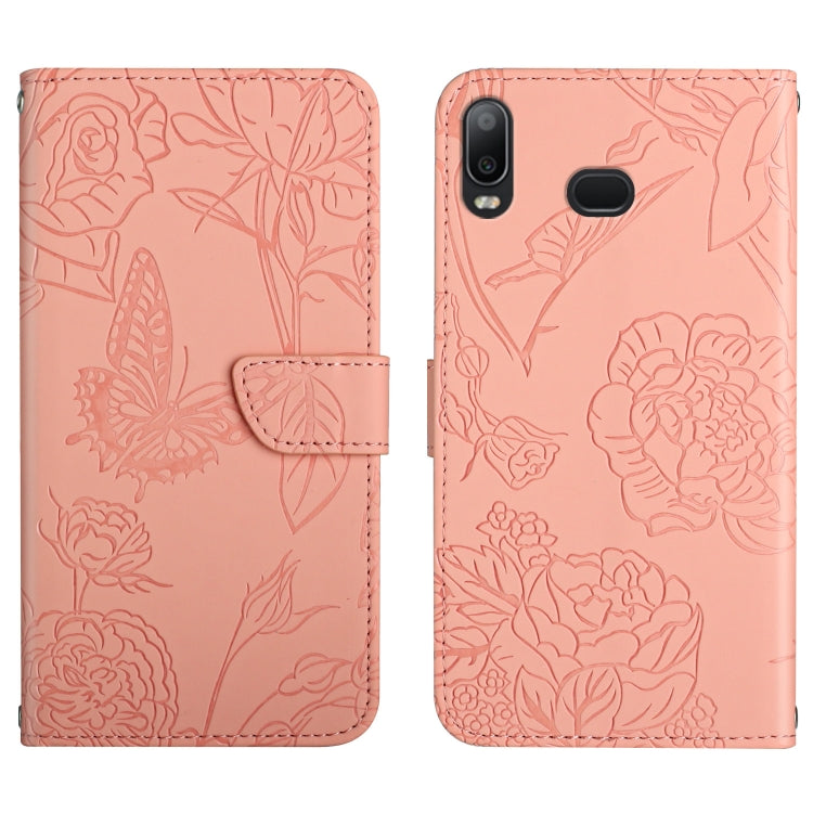 Custodia per cellulare in pelle goffrata con peonia a farfalla, For Samsung Galaxy A10s, For Samsung Galaxy A12, For Samsung Galaxy A13 4G, For Samsung Galaxy A13 5G