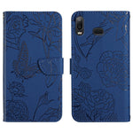 Custodia per cellulare in pelle goffrata con peonia a farfalla, For Samsung Galaxy A10s, For Samsung Galaxy A12, For Samsung Galaxy A13 4G, For Samsung Galaxy A13 5G