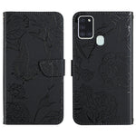Custodia per cellulare in pelle goffrata con peonia a farfalla, For Samsung Galaxy A21s, For Samsung Galaxy A22 4G, For Samsung Galaxy A22 5G, For Samsung Galaxy A23 4G