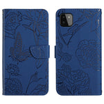 Custodia per cellulare in pelle goffrata con peonia a farfalla, For Samsung Galaxy A21s, For Samsung Galaxy A22 4G, For Samsung Galaxy A22 5G, For Samsung Galaxy A23 4G