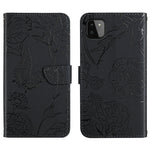 Custodia per cellulare in pelle goffrata con peonia a farfalla, For Samsung Galaxy A21s, For Samsung Galaxy A22 4G, For Samsung Galaxy A22 5G, For Samsung Galaxy A23 4G