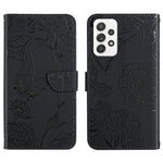 Custodia per cellulare in pelle goffrata con peonia a farfalla, For Samsung Galaxy A21s, For Samsung Galaxy A22 4G, For Samsung Galaxy A22 5G, For Samsung Galaxy A23 4G