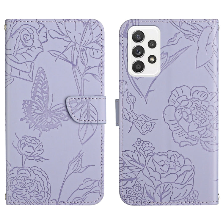 Custodia per cellulare in pelle goffrata con peonia a farfalla, For Samsung Galaxy A32 4G, For Samsung Galaxy A32 5G, For Samsung Galaxy A33 5G, For Samsung Galaxy A40