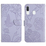 Custodia per cellulare in pelle goffrata con peonia a farfalla, For Samsung Galaxy A32 4G, For Samsung Galaxy A32 5G, For Samsung Galaxy A33 5G, For Samsung Galaxy A40