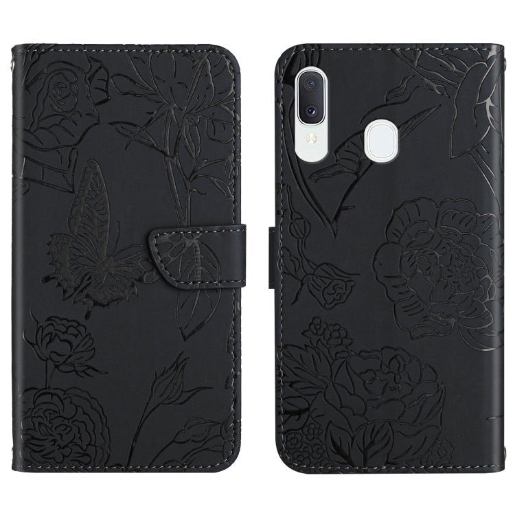 Custodia per cellulare in pelle goffrata con peonia a farfalla, For Samsung Galaxy A32 4G, For Samsung Galaxy A32 5G, For Samsung Galaxy A33 5G, For Samsung Galaxy A40