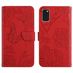 Custodia per cellulare in pelle goffrata con peonia a farfalla, For Samsung Galaxy A41, For Samsung Galaxy A42 5G, For Samsung Galaxy A50, For Samsung Galaxy A51