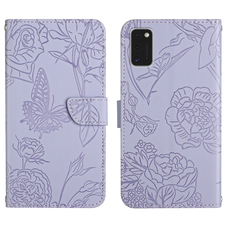 Custodia per cellulare in pelle goffrata con peonia a farfalla, For Samsung Galaxy A41, For Samsung Galaxy A42 5G, For Samsung Galaxy A50, For Samsung Galaxy A51