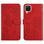 Custodia per cellulare in pelle goffrata con peonia a farfalla, For Samsung Galaxy A41, For Samsung Galaxy A42 5G, For Samsung Galaxy A50, For Samsung Galaxy A51