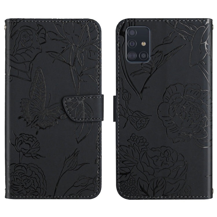 Custodia per cellulare in pelle goffrata con peonia a farfalla, For Samsung Galaxy A41, For Samsung Galaxy A42 5G, For Samsung Galaxy A50, For Samsung Galaxy A51