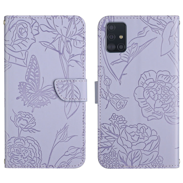 Custodia per cellulare in pelle goffrata con peonia a farfalla, For Samsung Galaxy A51 5G, For Samsung Galaxy A53 5G, For Samsung Galaxy A70, For Samsung Galaxy A70e