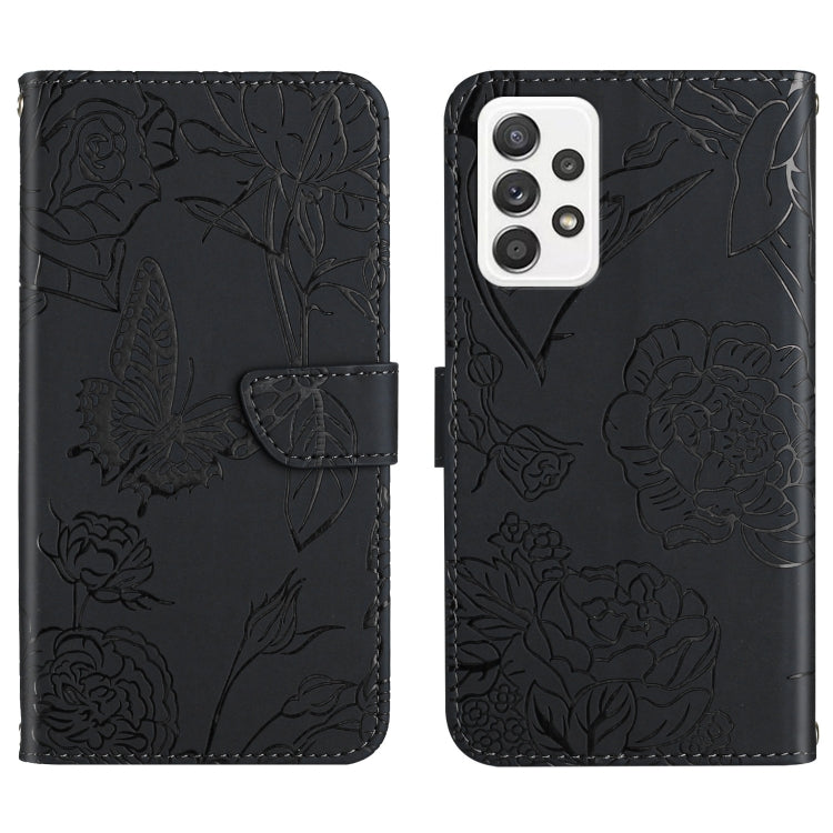 Custodia per cellulare in pelle goffrata con peonia a farfalla, For Samsung Galaxy A51 5G, For Samsung Galaxy A53 5G, For Samsung Galaxy A70, For Samsung Galaxy A70e