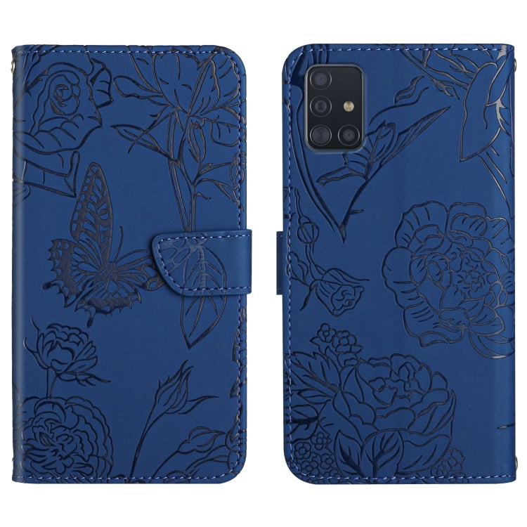 Custodia per cellulare in pelle goffrata con peonia a farfalla, For Samsung Galaxy A71, For Samsung Galaxy A71 5G, For Samsung Galaxy A73 5G, For Samsung Galaxy A81