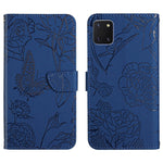 Custodia per cellulare in pelle goffrata con peonia a farfalla, For Samsung Galaxy A71, For Samsung Galaxy A71 5G, For Samsung Galaxy A73 5G, For Samsung Galaxy A81
