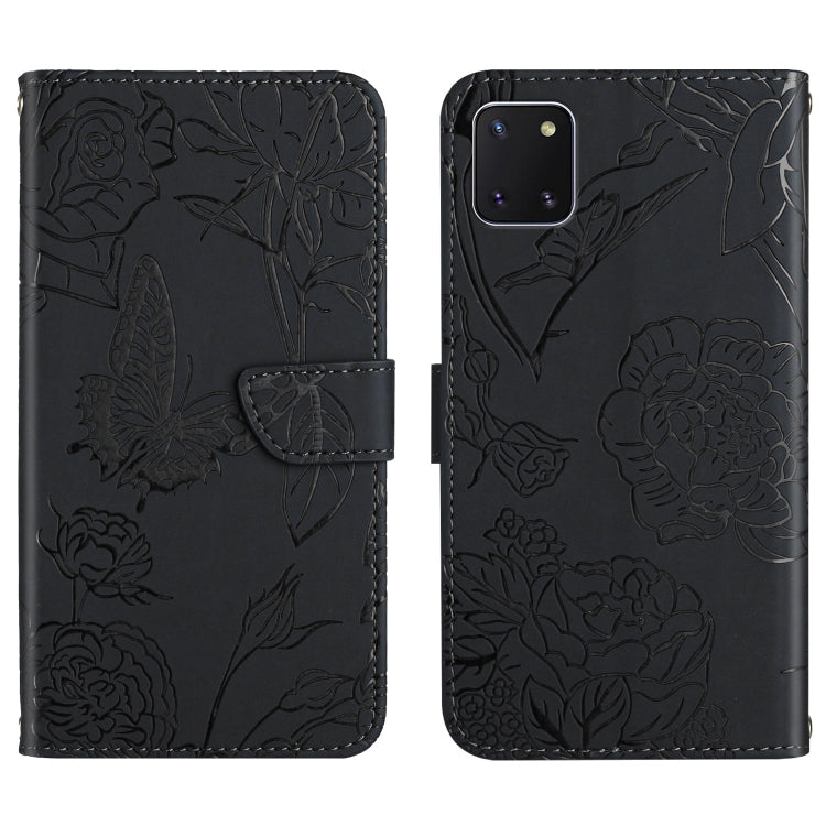 Custodia per cellulare in pelle goffrata con peonia a farfalla, For Samsung Galaxy A71, For Samsung Galaxy A71 5G, For Samsung Galaxy A73 5G, For Samsung Galaxy A81