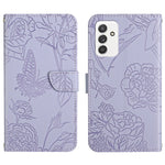 Custodia per cellulare in pelle goffrata con peonia a farfalla, For Samsung Galaxy A82, For Samsung Galaxy A91, For Samsung Galaxy F52 5G, For Samsung Galaxy F62 / M62