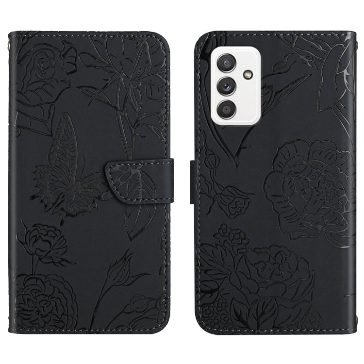 Custodia per cellulare in pelle goffrata con peonia a farfalla, For Samsung Galaxy A82, For Samsung Galaxy A91, For Samsung Galaxy F52 5G, For Samsung Galaxy F62 / M62