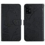 Custodia per cellulare in pelle goffrata con peonia a farfalla, For Samsung Galaxy A82, For Samsung Galaxy A91, For Samsung Galaxy F52 5G, For Samsung Galaxy F62 / M62