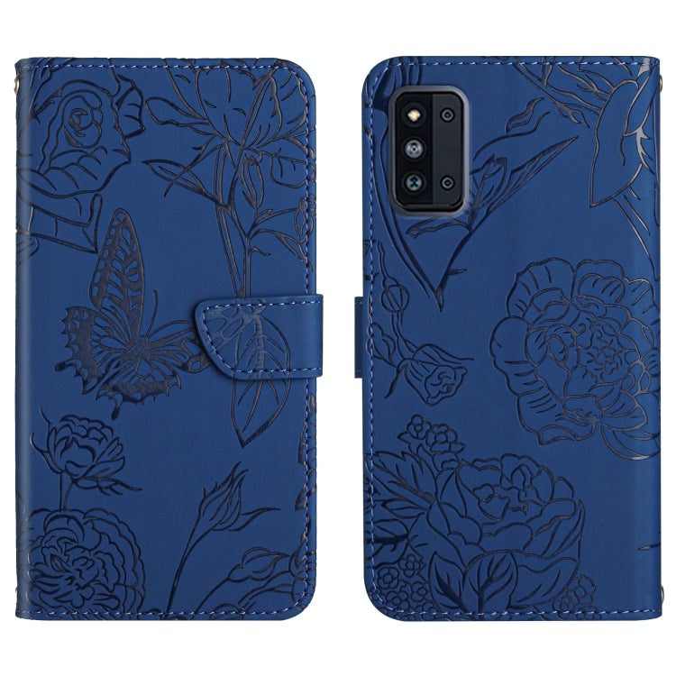 Custodia per cellulare in pelle goffrata con peonia a farfalla, For Samsung Galaxy A82, For Samsung Galaxy A91, For Samsung Galaxy F52 5G, For Samsung Galaxy F62 / M62