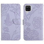 Custodia per cellulare in pelle goffrata con peonia a farfalla, For Samsung Galaxy A82, For Samsung Galaxy A91, For Samsung Galaxy F52 5G, For Samsung Galaxy F62 / M62