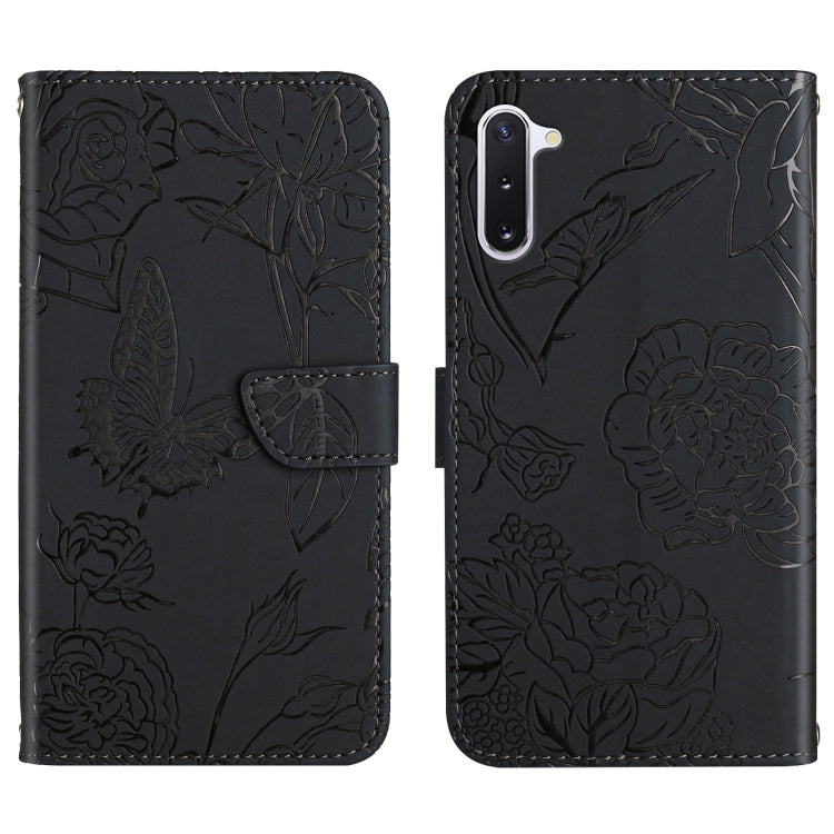 Custodia per cellulare in pelle goffrata con peonia a farfalla, For Samsung Galaxy Note10, For Samsung Galaxy Note10+, For Samsung Galaxy Note20, For Samsung Galaxy Note20 Ultra