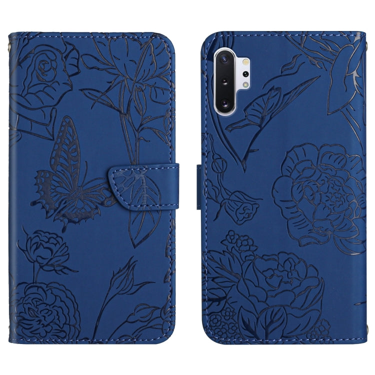 Custodia per cellulare in pelle goffrata con peonia a farfalla, For Samsung Galaxy Note10, For Samsung Galaxy Note10+, For Samsung Galaxy Note20, For Samsung Galaxy Note20 Ultra