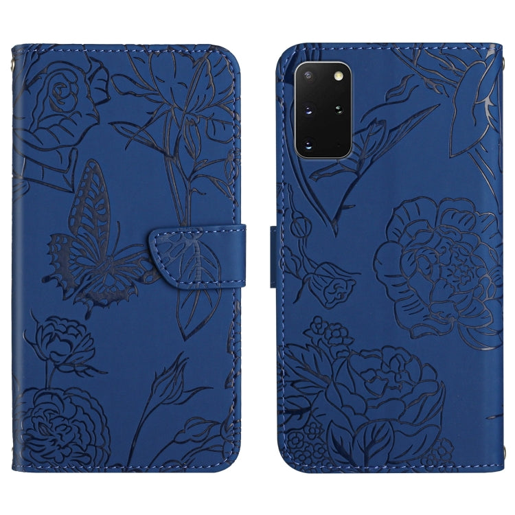 Custodia per cellulare in pelle goffrata con peonia a farfalla, For Samsung Galaxy S20 FE, For Samsung Galaxy S20+, For Samsung Galaxy S20 Ultra, For Samsung Galaxy S21 5G