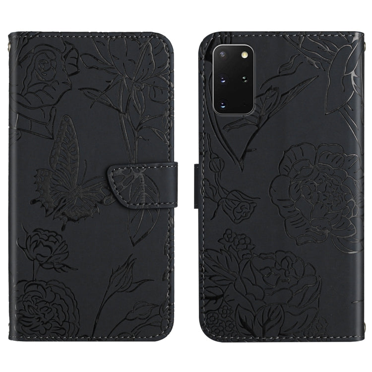 Custodia per cellulare in pelle goffrata con peonia a farfalla, For Samsung Galaxy S20 FE, For Samsung Galaxy S20+, For Samsung Galaxy S20 Ultra, For Samsung Galaxy S21 5G