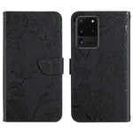 Custodia per cellulare in pelle goffrata con peonia a farfalla, For Samsung Galaxy S20 FE, For Samsung Galaxy S20+, For Samsung Galaxy S20 Ultra, For Samsung Galaxy S21 5G