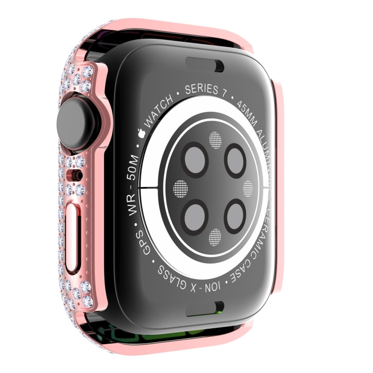 Diamond PC + cassa dell'orologio in vetro temperato per Apple Watch Series, 7 41mm, 7 45mm