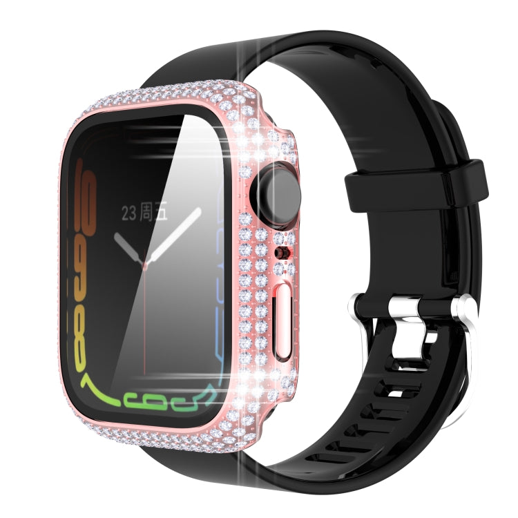 Diamond PC + cassa dell'orologio in vetro temperato per Apple Watch Series, 7 41mm, 7 45mm