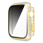 Diamond PC + cassa dell'orologio in vetro temperato per Apple Watch Series, 7 41mm, 7 45mm