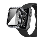 Diamond PC + cassa dell'orologio in vetro temperato per Apple Watch Series, 6&SE&5&4 40mm, 6&SE&5&4 44mm