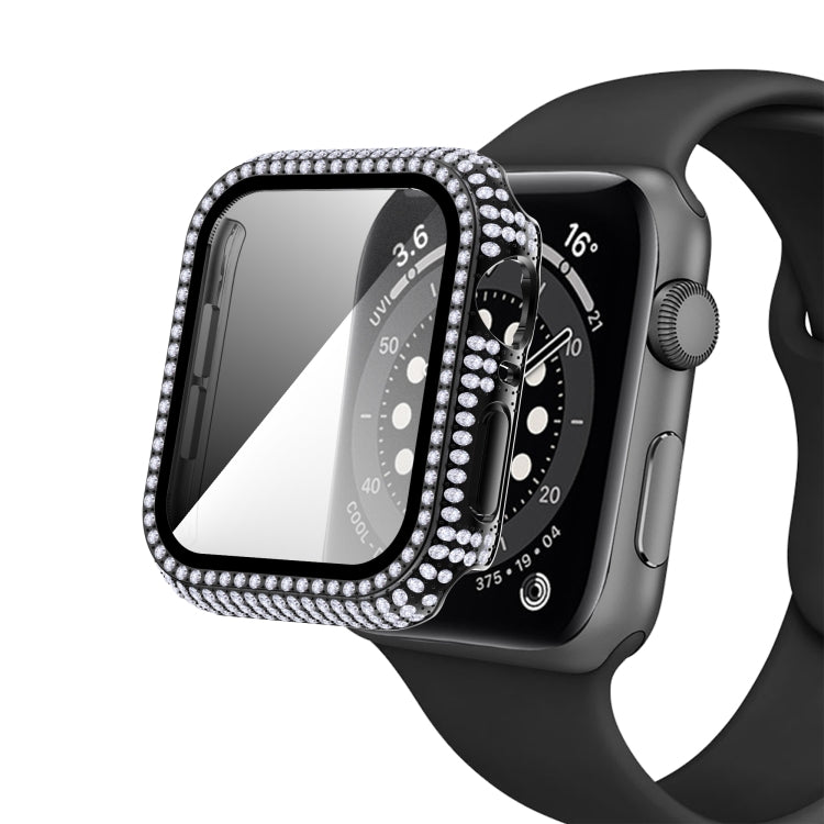 Diamond PC + cassa dell'orologio in vetro temperato per Apple Watch Series, 6&SE&5&4 40mm, 6&SE&5&4 44mm