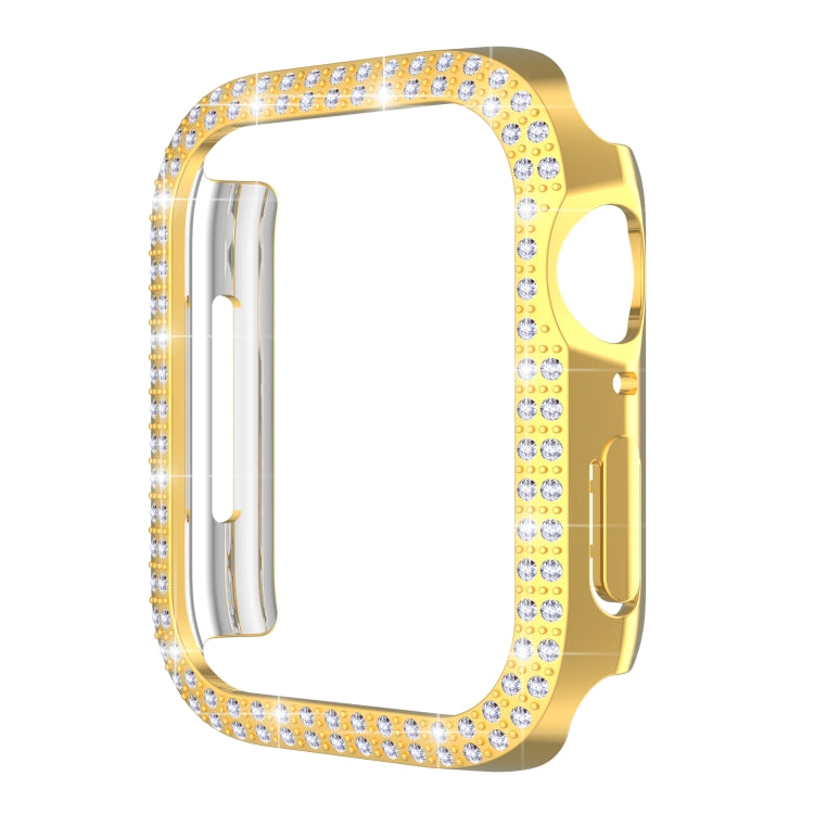 Custodia per orologio per PC con diamanti a doppia fila per Apple Watch Series, 7 41mm, 7 45mm