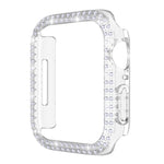 Custodia per orologio per PC con diamanti a doppia fila per Apple Watch Series, 7 41mm, 7 45mm