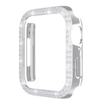 Custodia per orologio per PC con diamanti a doppia fila per Apple Watch Series, 7 41mm, 7 45mm
