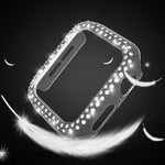 Custodia per orologio per PC con diamanti a doppia fila per Apple Watch Series, 7 41mm, 7 45mm