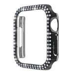 Custodia per orologio per PC con diamanti a doppia fila per Apple Watch Series, 7 41mm, 7 45mm