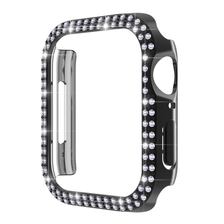 Custodia per orologio per PC con diamanti a doppia fila per Apple Watch Series, 7 41mm, 7 45mm