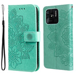 Custodia per telefono in pelle con flip in rilievo con fiori a 7 petali, For Xiaomi Redmi 10C 4G / Redmi 10 (India), For Xiaomi Poco X4 Pro 5G, For Honor 50 SE / Huawei nova 9 SE, For OPPO Find X5 Lite / Reno7 5G