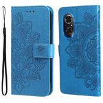 Custodia per telefono in pelle con flip in rilievo con fiori a 7 petali, For Xiaomi Redmi 10C 4G / Redmi 10 (India), For Xiaomi Poco X4 Pro 5G, For Honor 50 SE / Huawei nova 9 SE, For OPPO Find X5 Lite / Reno7 5G