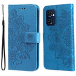 Custodia per telefono in pelle con flip in rilievo con fiori a 7 petali, For Xiaomi Redmi 10C 4G / Redmi 10 (India), For Xiaomi Poco X4 Pro 5G, For Honor 50 SE / Huawei nova 9 SE, For OPPO Find X5 Lite / Reno7 5G